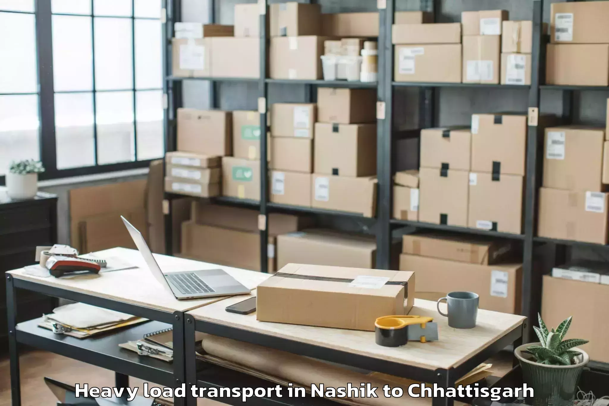 Easy Nashik to Chirimiri Heavy Load Transport Booking